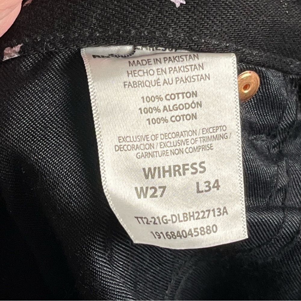 Wrangler x Free People Wanderer High Rise Flare Jeans Star Struck Black — 27/34 - Picture 12 of 15